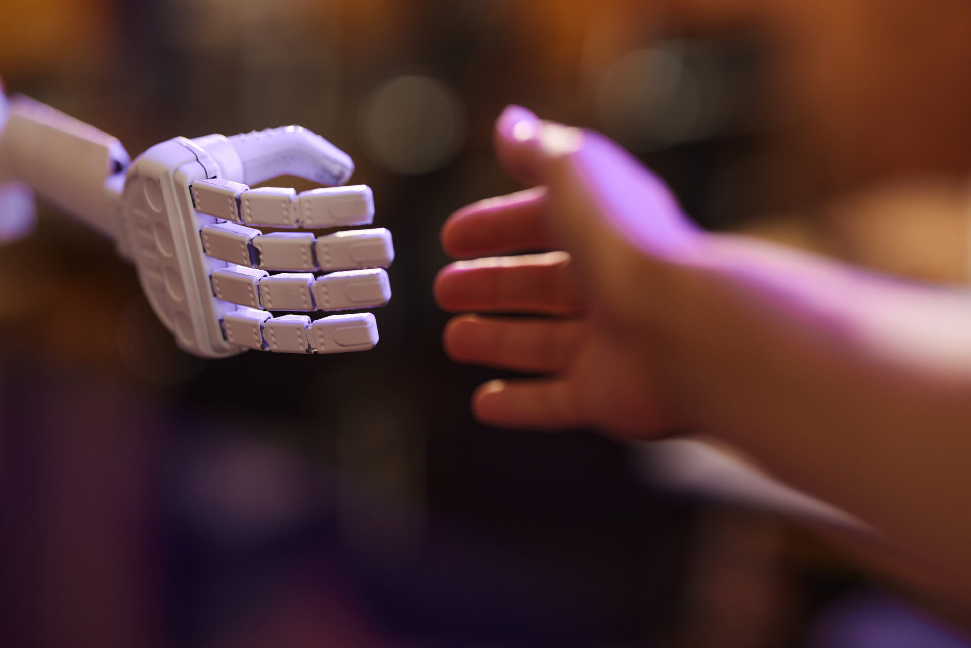 Handshake of a man and a robot!